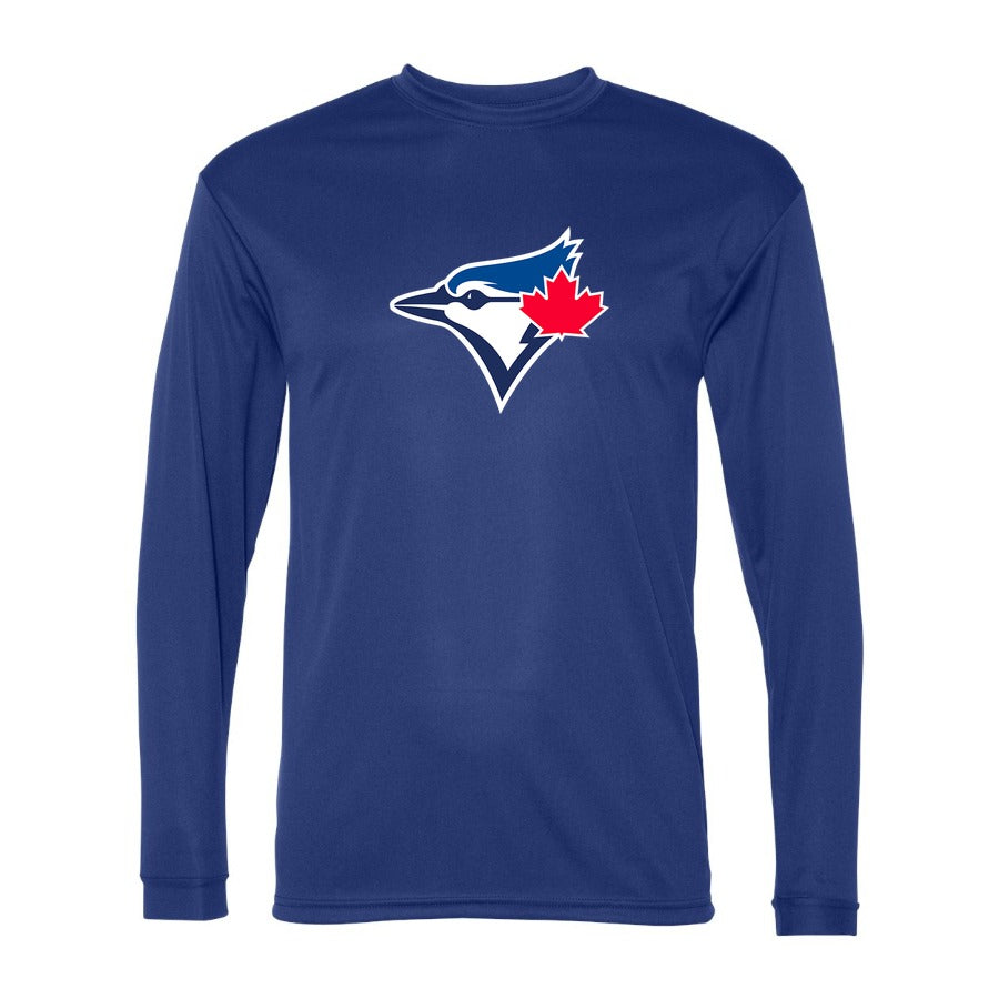 Men's Toronto Blue Jays Polyester Long Sleeve T-Shirt - Blue