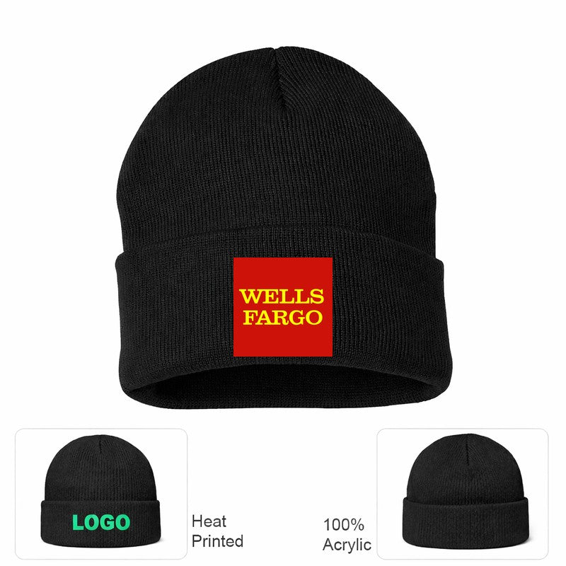 Wells Fargo Black Beanie Hat