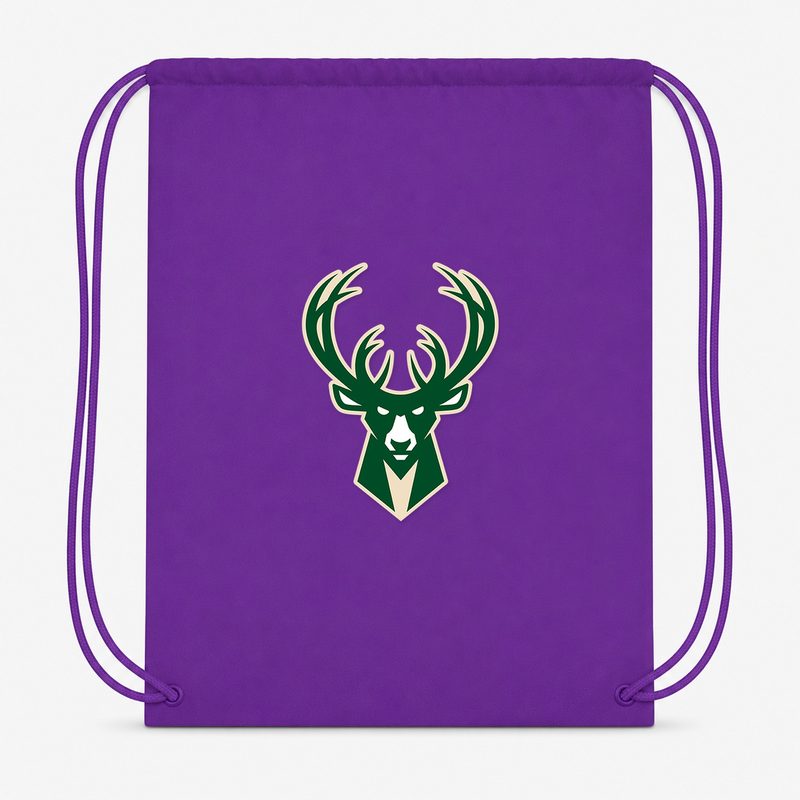 Milwaukee Bucks Drawstring Bag - Purple