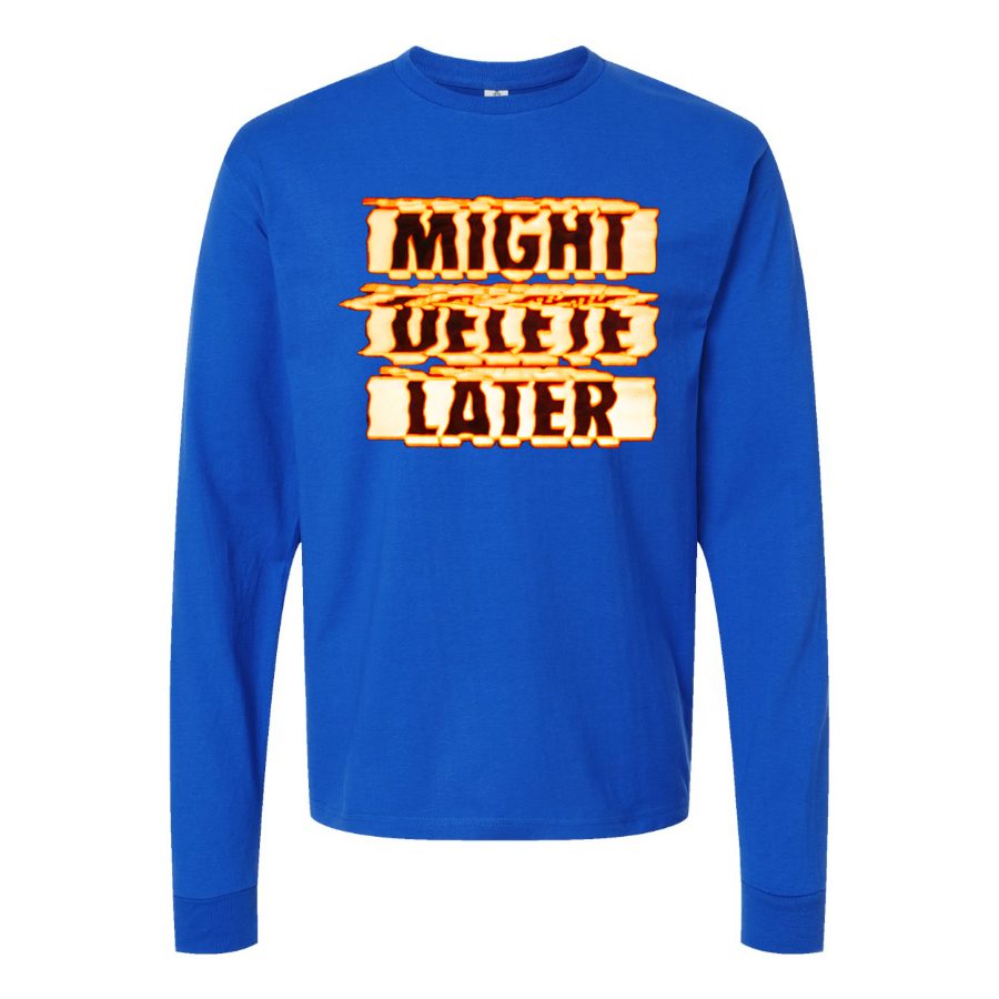 Men's might delete later Long sleeves Cotton Blend T-Shirt - Blue