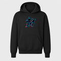 Youth Miami Marlins Pullover Hoodie - Black