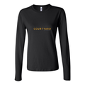 Women's Courtyard logo 1536x864 Long Sleeve T-Shirt - Black