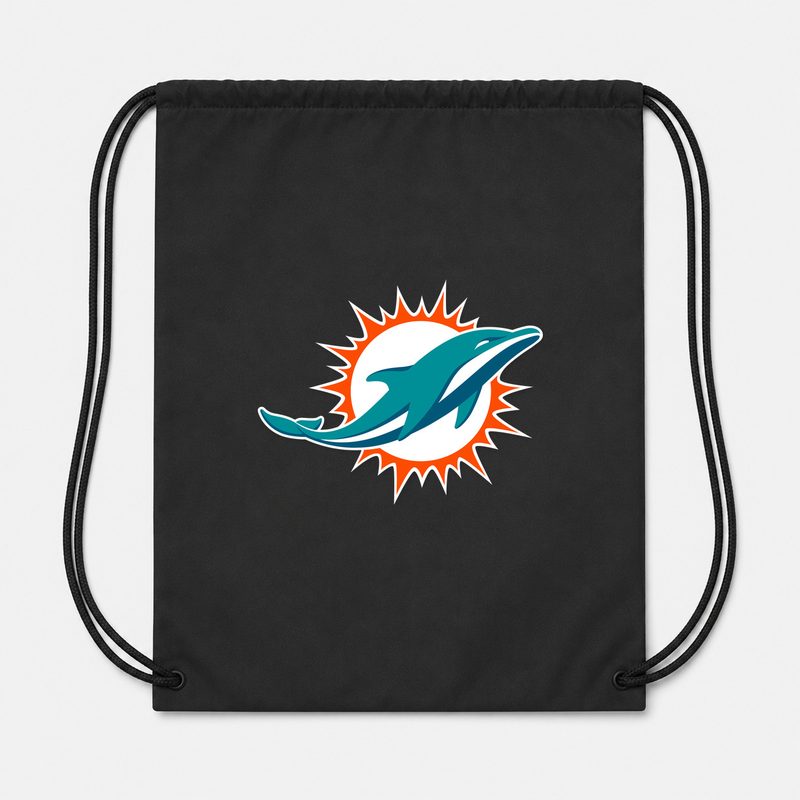 Miami Dolphins Drawstring Bag - Black