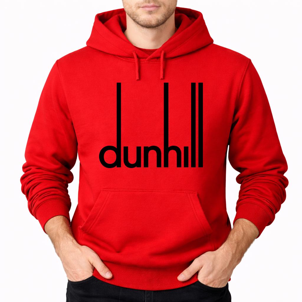 Men's Dunhill Black Pullover Hoodie - Red