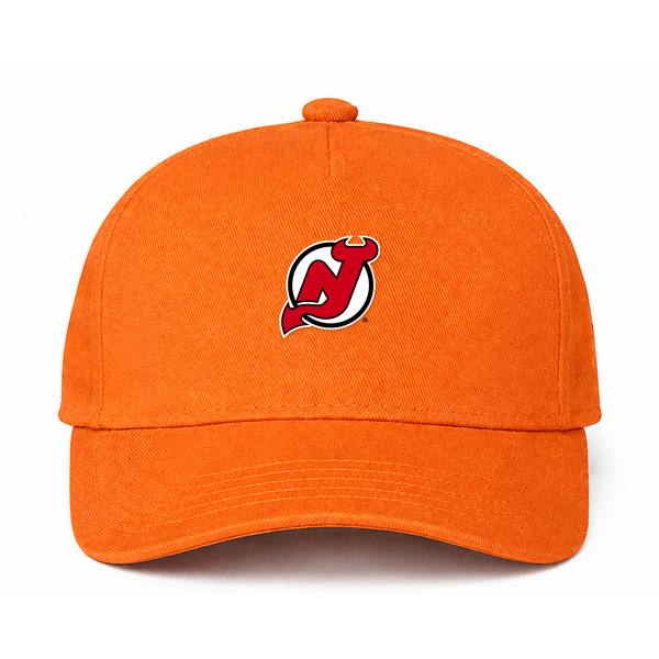 New Jersey Devils NHL Logo Orange Dad Baseball Cap Hat