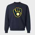Men's Milwaukee Brewers Crewneck Sweatshirt - Navy