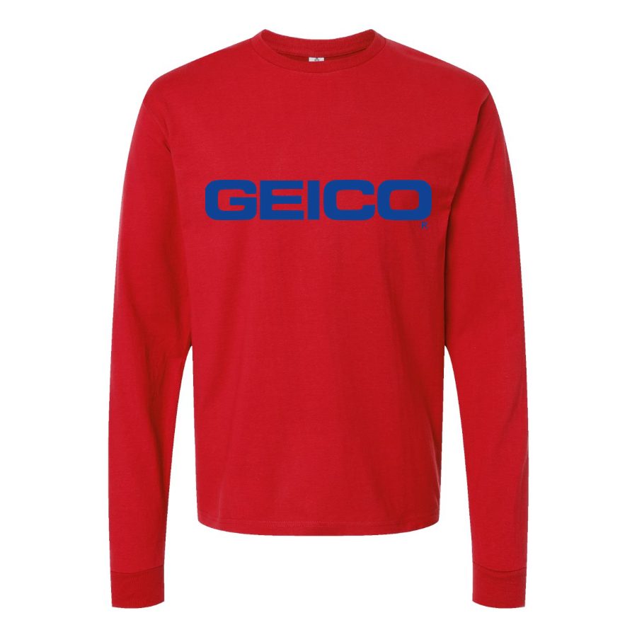 Men's Geico Long sleeves Cotton Blend T-Shirt - Red