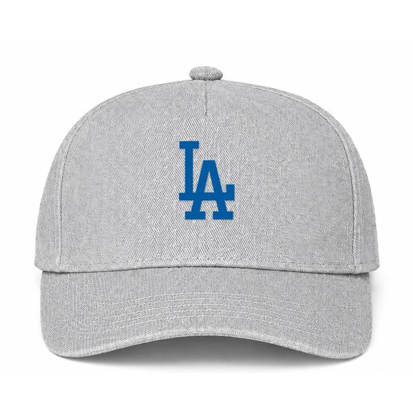 Los Angeles Dodgers MLB Logo Gray Dad Baseball Cap Hat