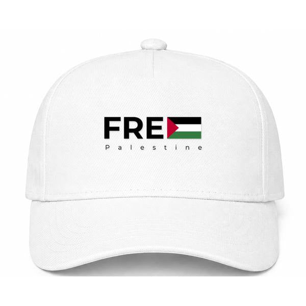 Free Palestine Black Logo White Dad Baseball Cap Hat
