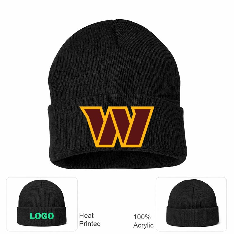 Washington Commanders Black Beanie Hat