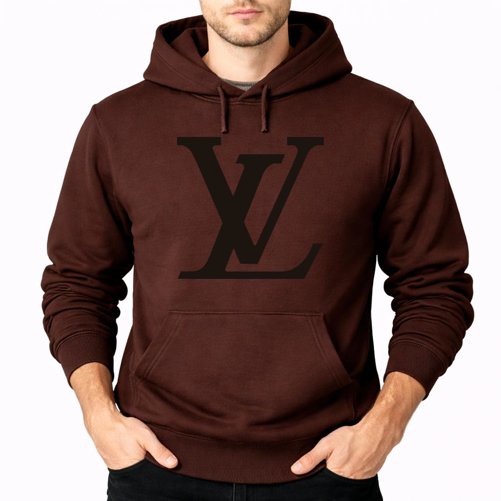 Men's Louis Vuitton Pullover Hoodie - Brown