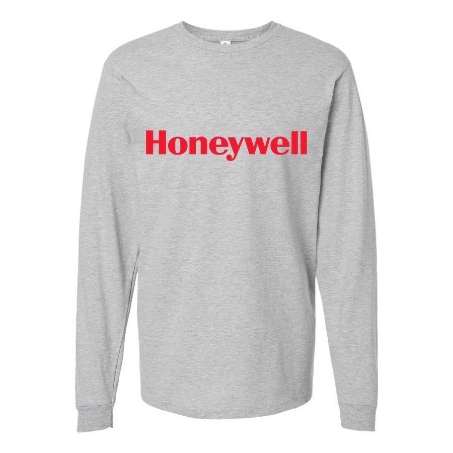 Men's Honeywell-Logo-700x394-min Long sleeves Cotton Blend T-Shirt - Gray