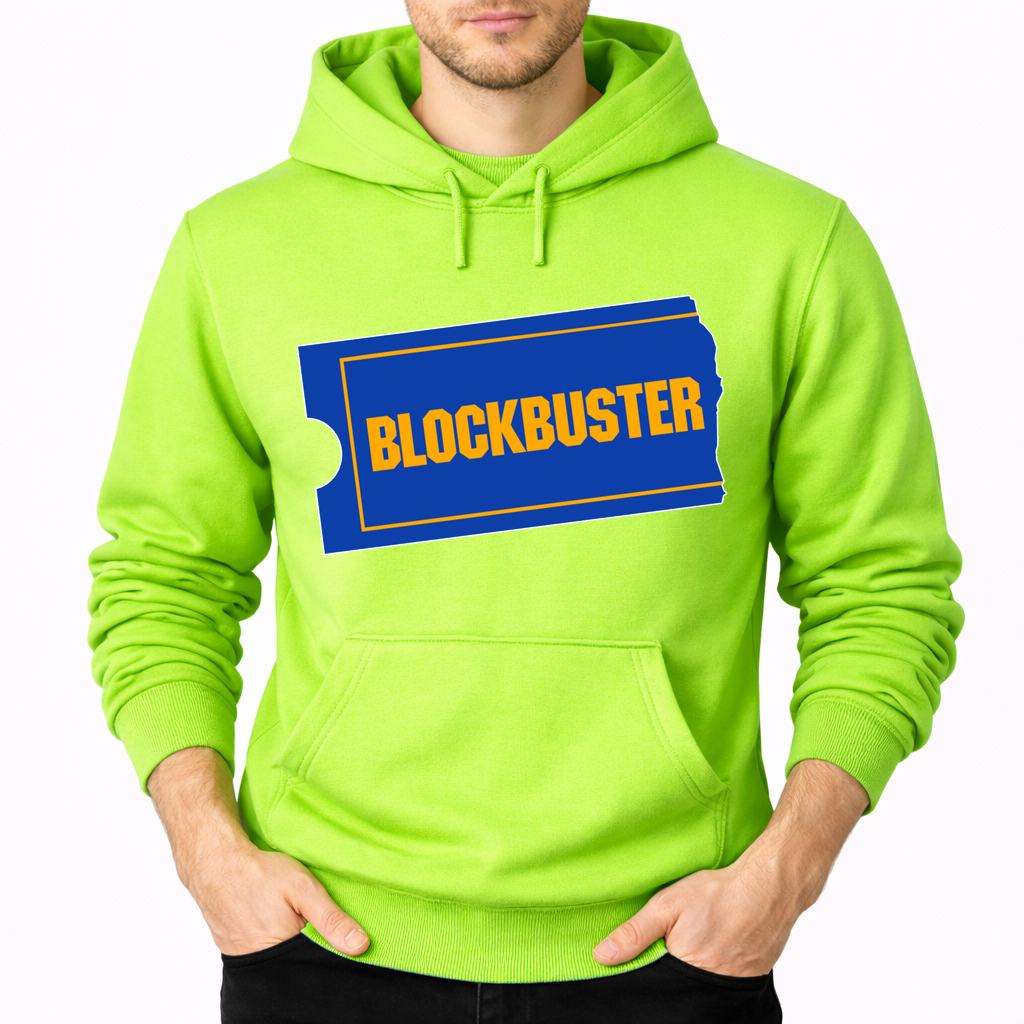 Men's Blockbuster Pullover Hoodie - Lime green