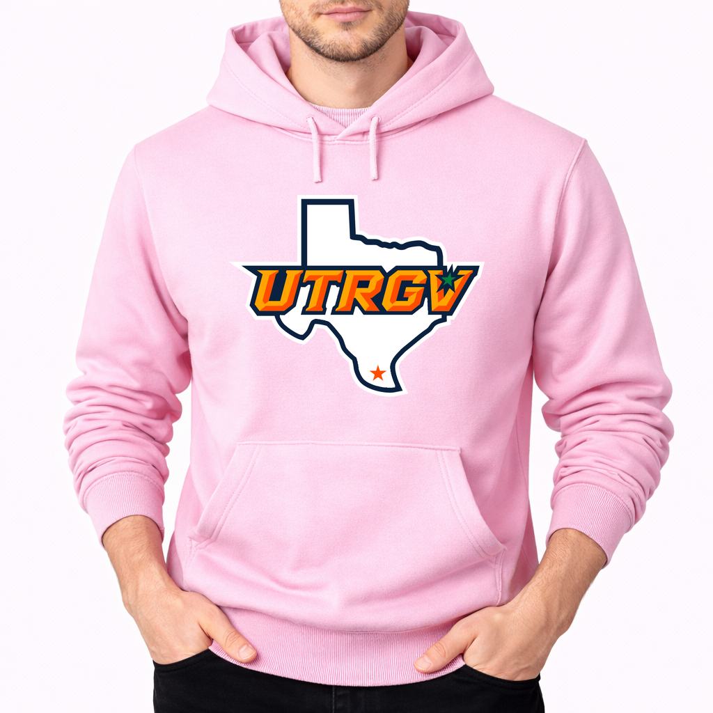 Men's UTRGV Vaqueros Pullover Hoodie - Pink