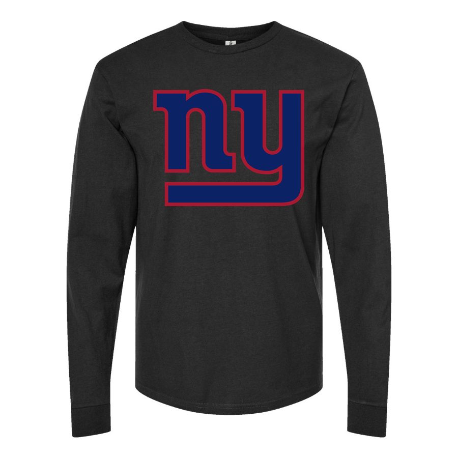 Men's New York Giants Long sleeves Cotton Blend T-Shirt - Black