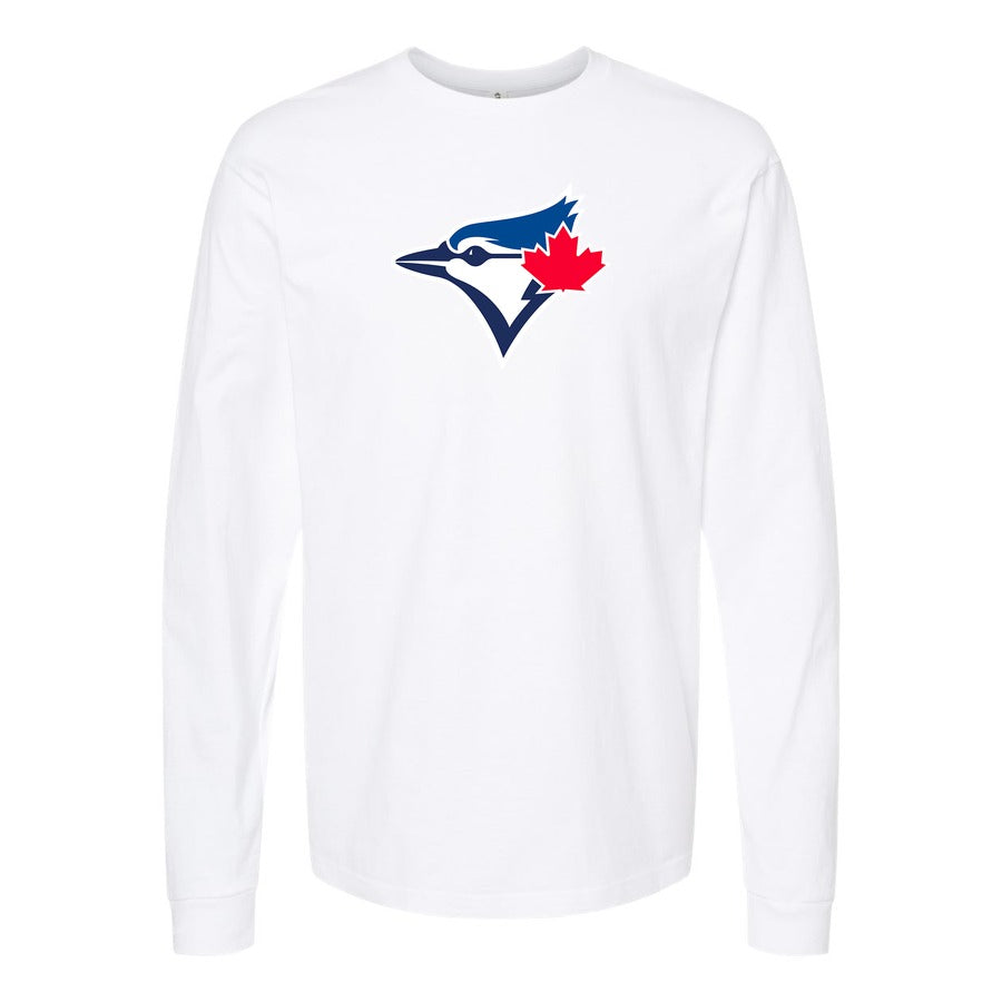 Men's Toronto Blue Jays Long sleeves Cotton Blend T-Shirt - White