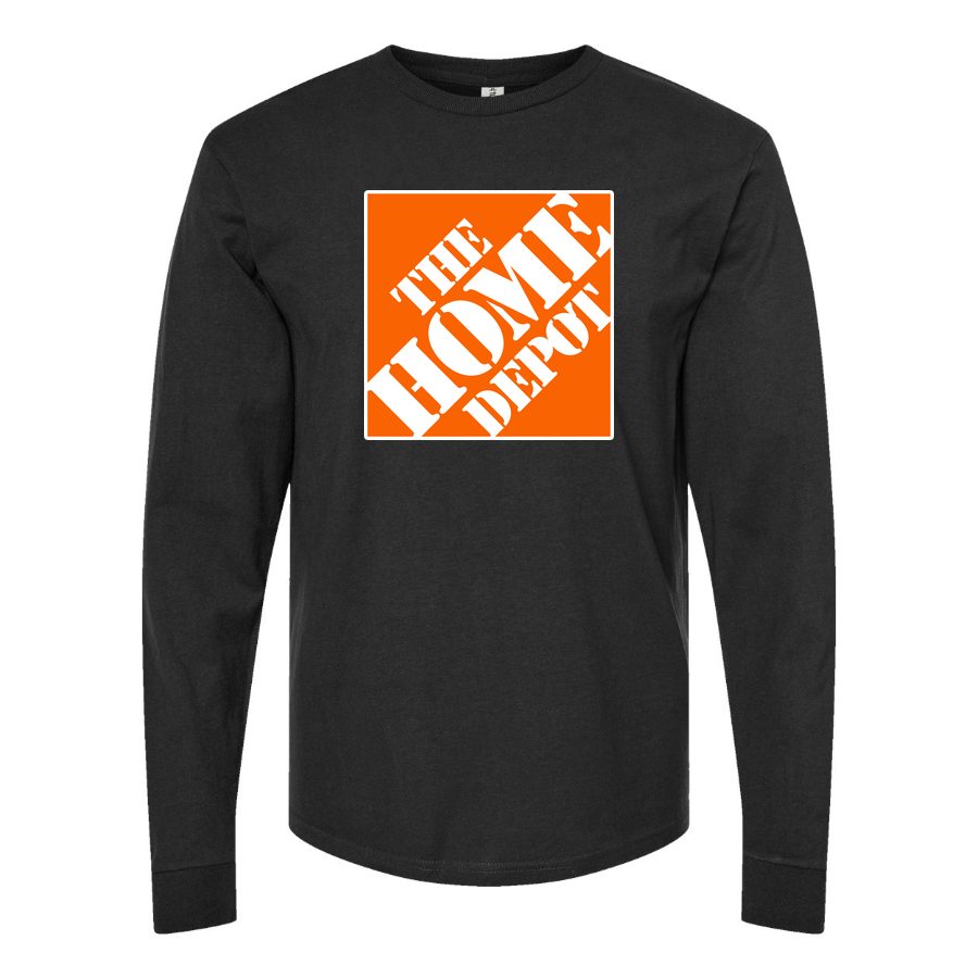 Men's The Home Depot Logo Long sleeves Cotton Blend T-Shirt - Black
