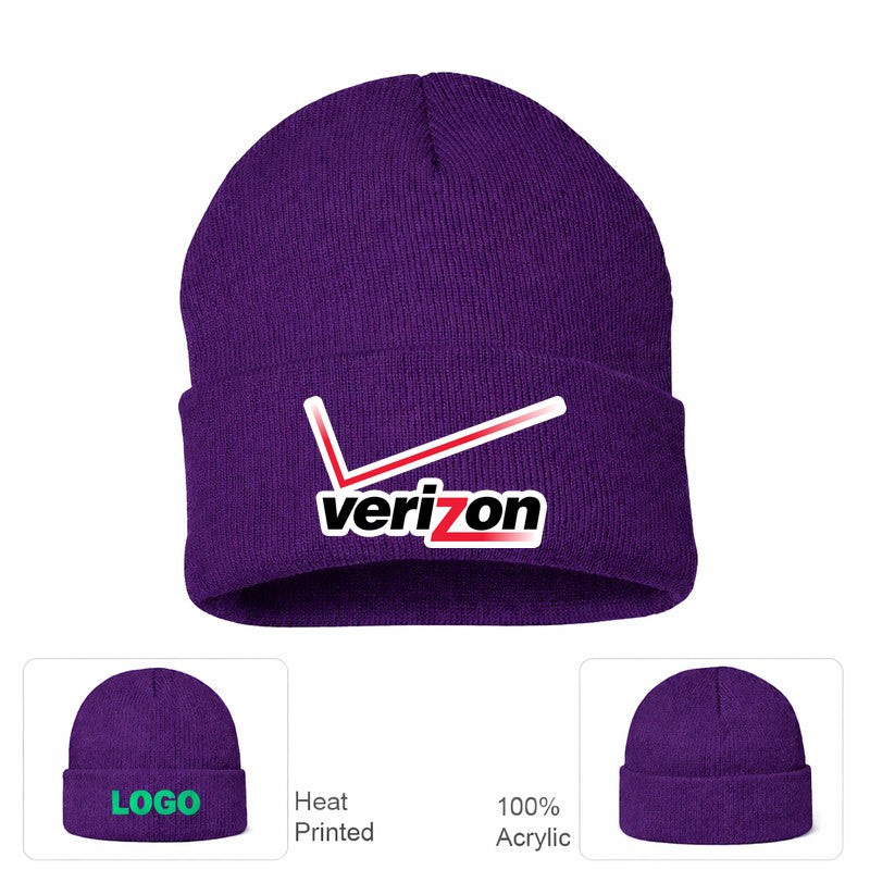 Verizon Wireless Purple Beanie Hat