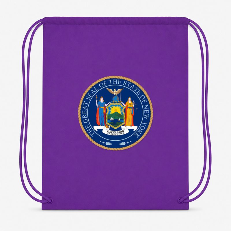 New York Drawstring Bag - Purple
