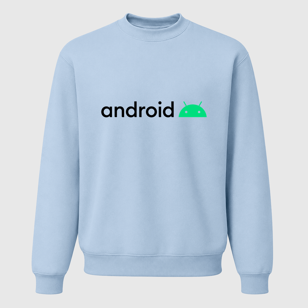 Men's Android Logo Crewneck Sweatshirt - Sky Blue