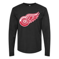 Men's Detroit Red Wings Long sleeves Cotton Blend T-Shirt - Black