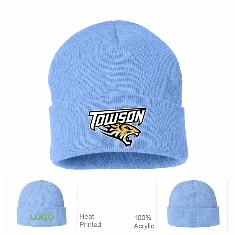 Towson Tigers Sky Blue Beanie Hat