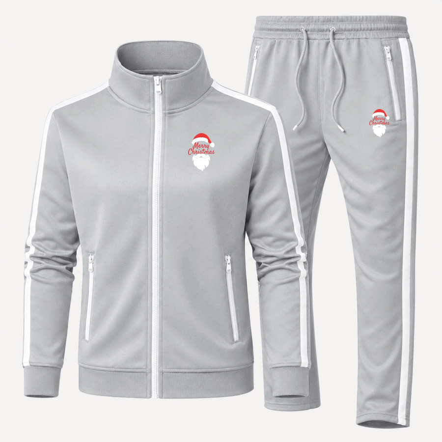merry christmas icon and santa claus free 1 tracksuit in Gray