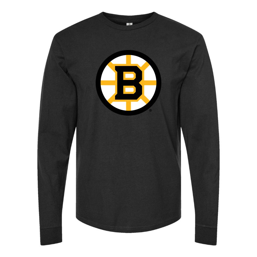 Men's Boston Bruins Long sleeves Cotton Blend T-Shirt - Black