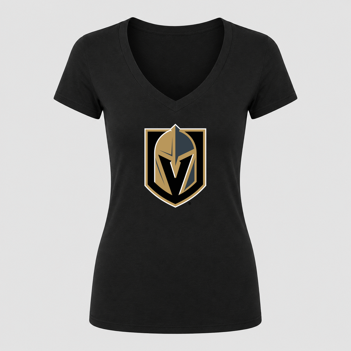 Women's Vegas Golden Knights V Neck T-Shirt in black