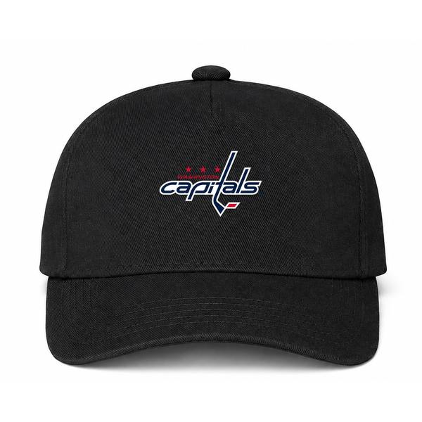 Washington Capitals NHL Logo Black Dad Baseball Cap Hat