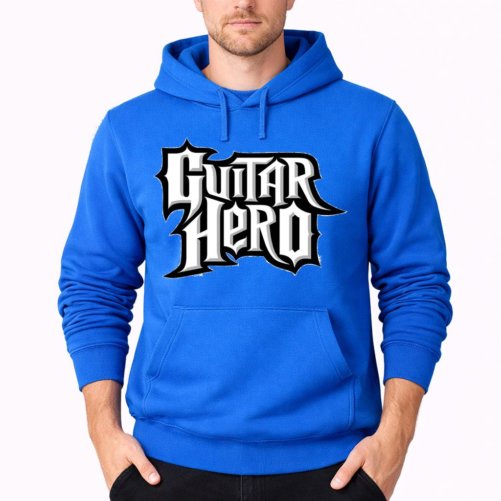 Men's Guitar Hero Pullover Hoodie - Azure