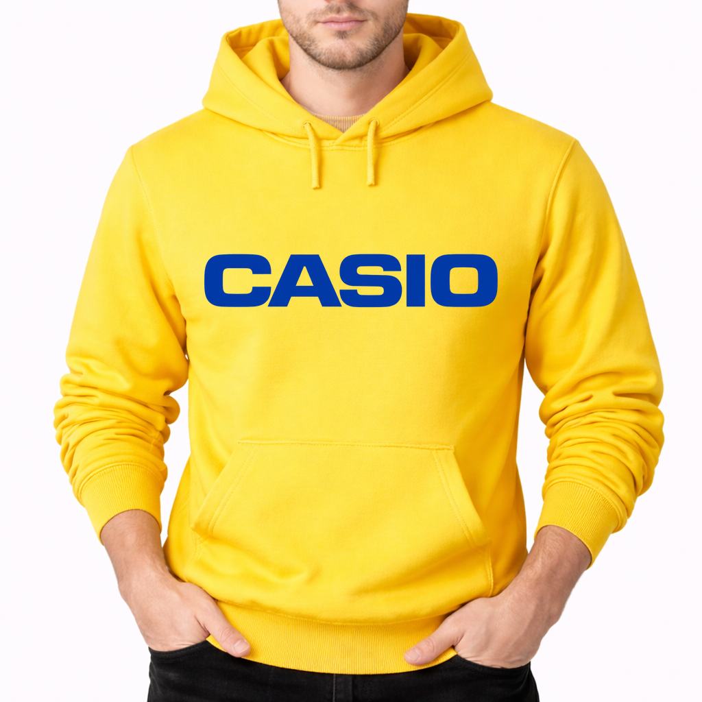 Men's Casio Pullover Hoodie - Yellow