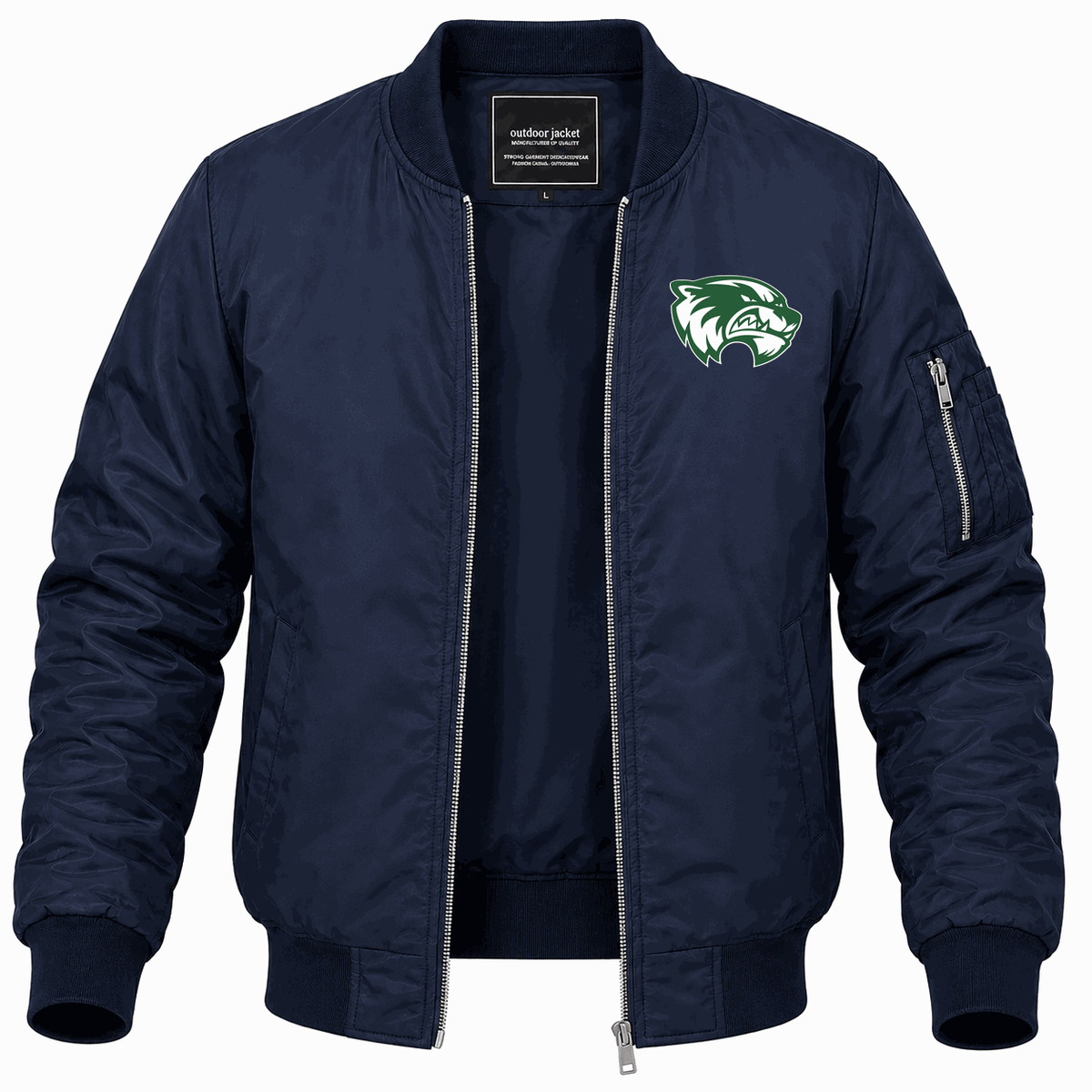 Men's Utah Valley Wolverines Logo Lightweight Bomber Jacket - Navy