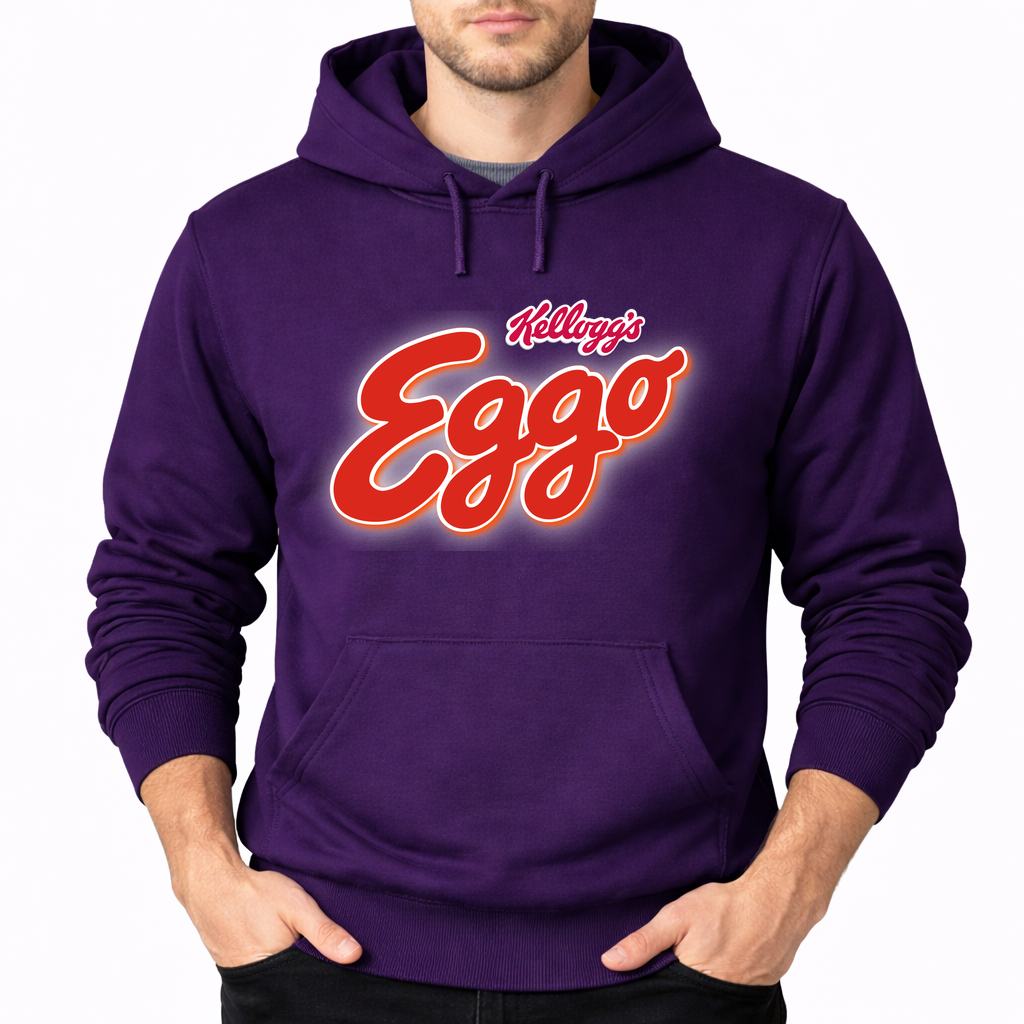 Men's Eggo Kelloggs Food Pullover Hoodie - Purple