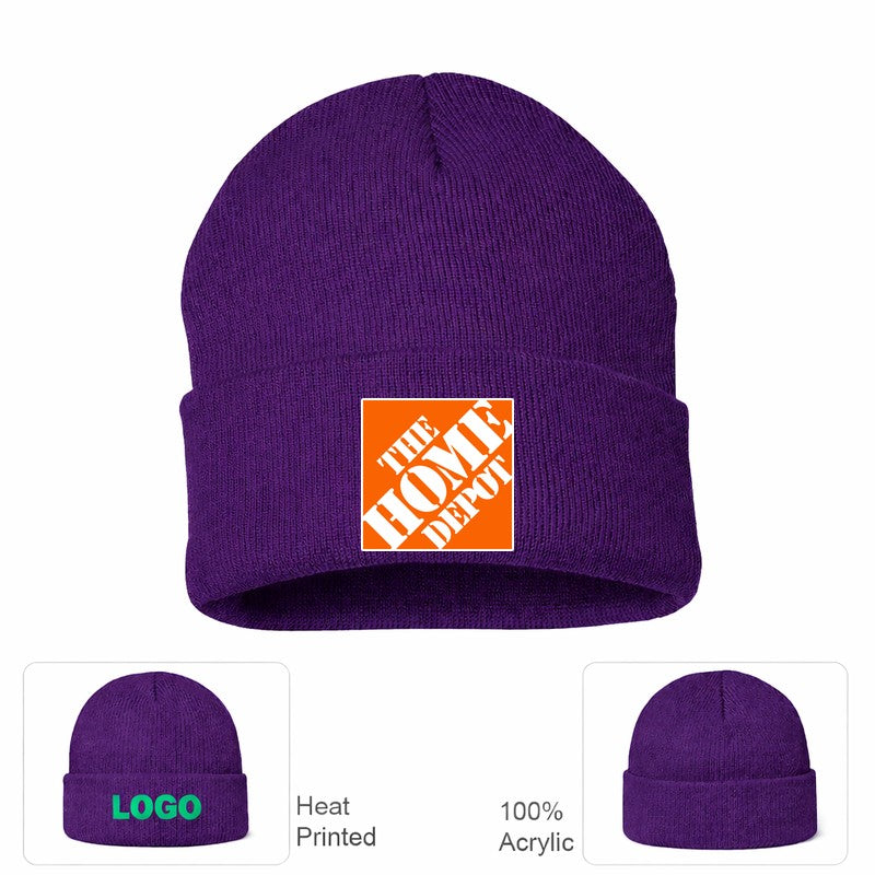 The Home Depot Purple Beanie Hat