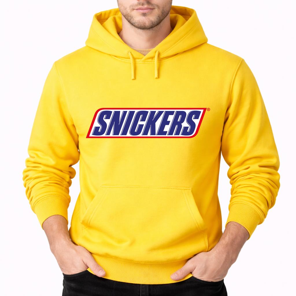 Men's Snickers Food Pullover Hoodie - Yellow