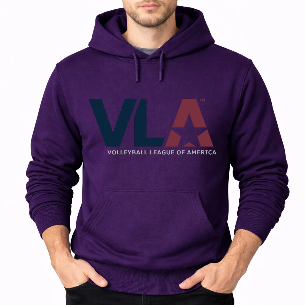 Men's American-Volleyball-League Pullover Hoodie - Purple