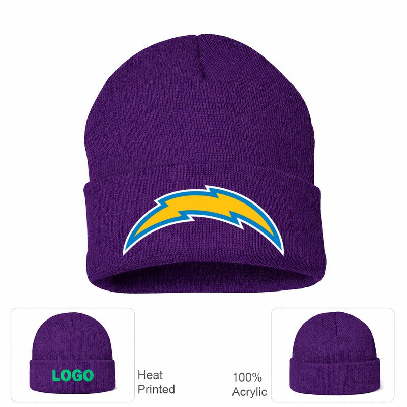 Los Angeles Chargers Purple Beanie Hat
