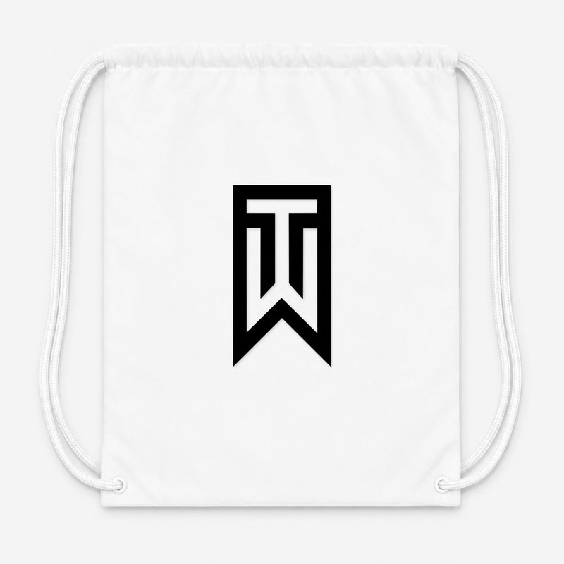 Tiger Woods Drawstring Bag - White