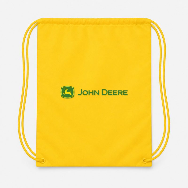 John Deere Design Drawstring Bag - Yellow
