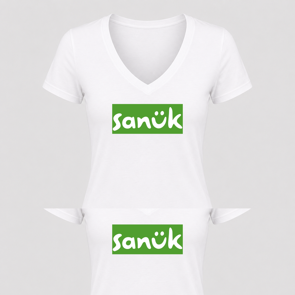 Women's Sanuk V Neck T-Shirt in white