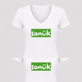 Women's Sanuk V Neck T-Shirt in white