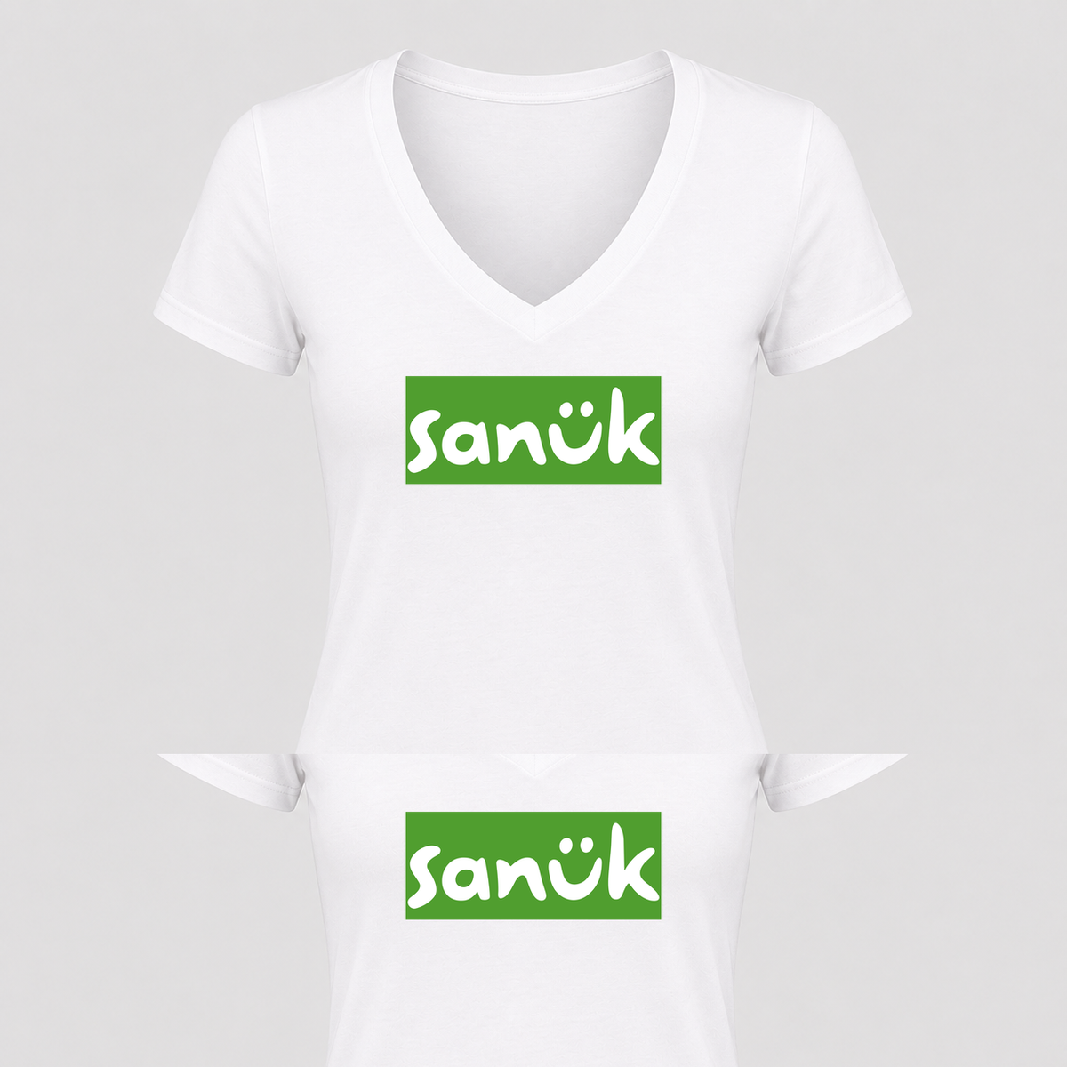 Women's Sanuk V Neck T-Shirt in white