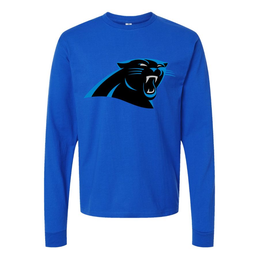 Men's Carolina Panthers Long sleeves Cotton Blend T-Shirt - Blue