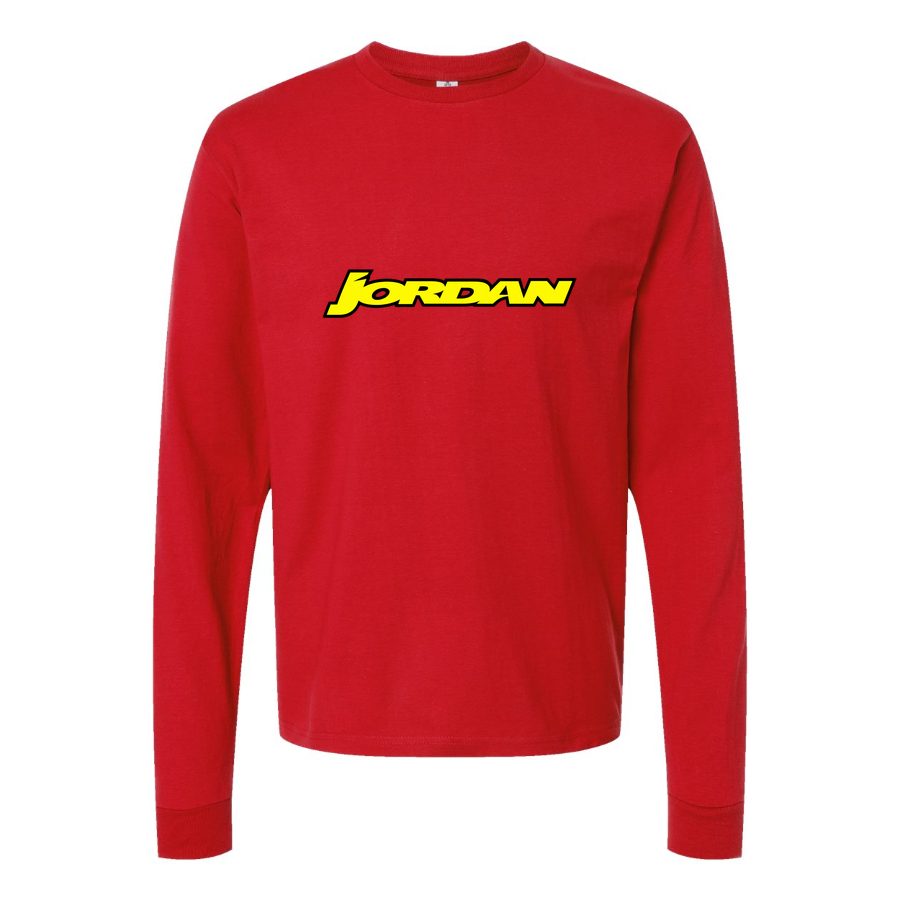 Men's Jordan Grand Prix Long sleeves Cotton Blend T-Shirt - Red