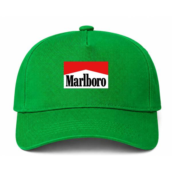Marlboro Logo Green Dad Baseball Cap Hat