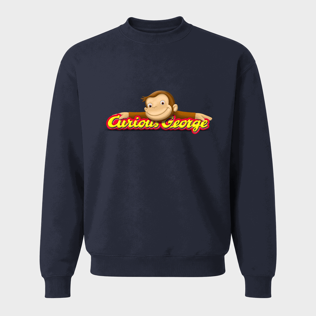 Men's Curious George Crewneck Sweatshirt - Navy