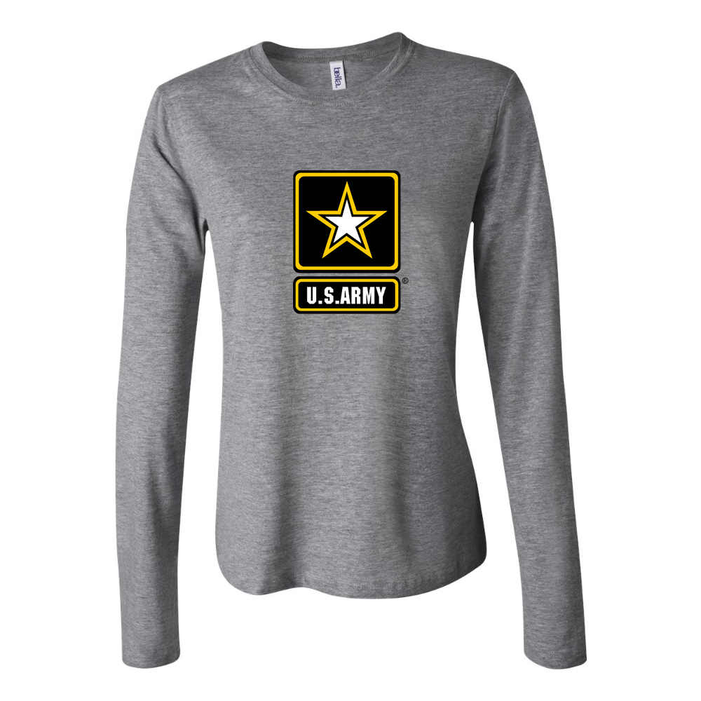 Women's U.S. Army Long Sleeve T-Shirt - Gray