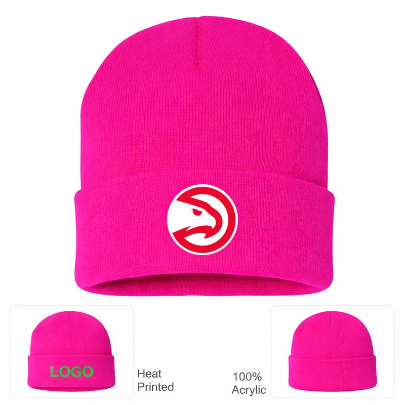 Atlanta Hawks Hot Pink Beanie Hat