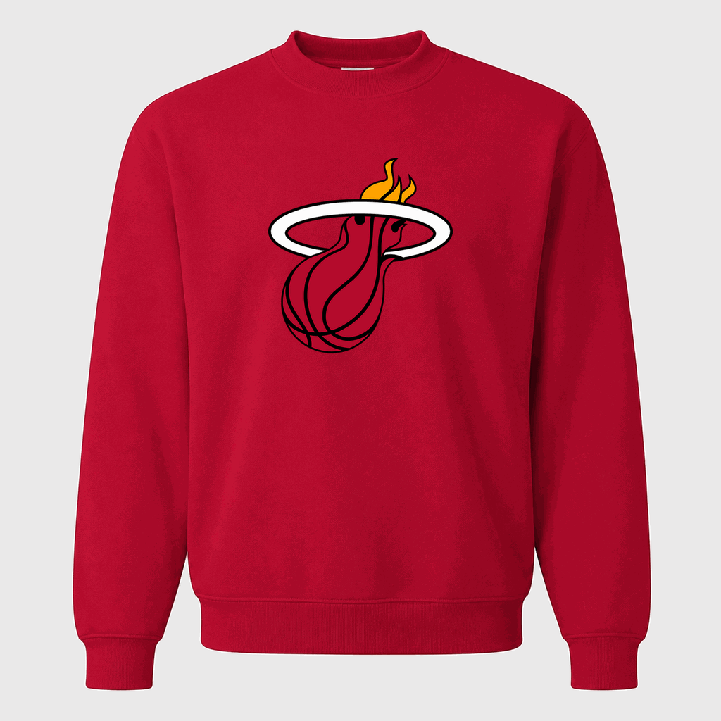 Men's Miami Heat Crewneck Sweatshirt - Red